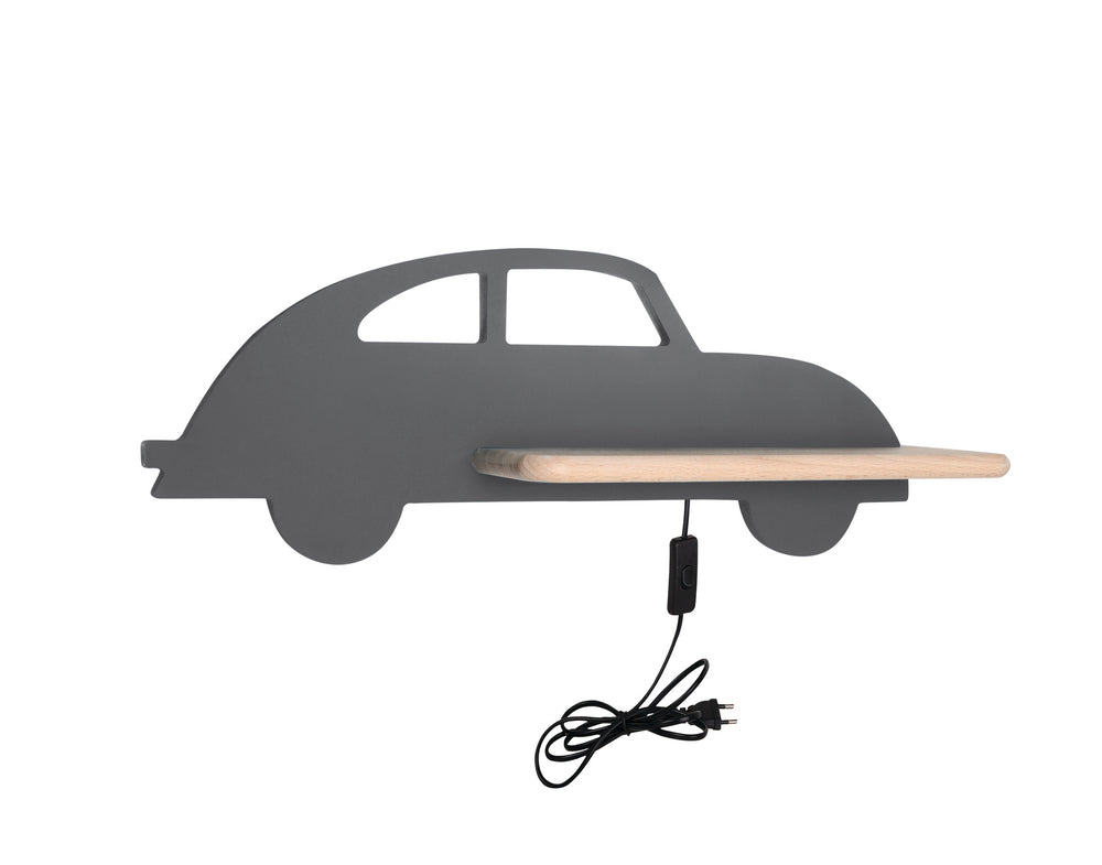 CAR lampa kinkiet 5W LED 4000k wp iq kids z przewodem z wł. i wtyczką szary