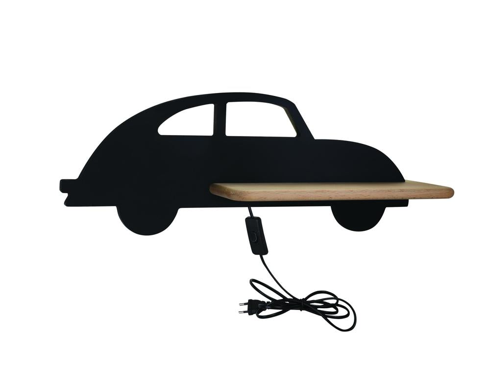 CAR lampa kinkiet 5W LED 4000k wp iq kids z przewodem z wł. i wtyczką czarny
