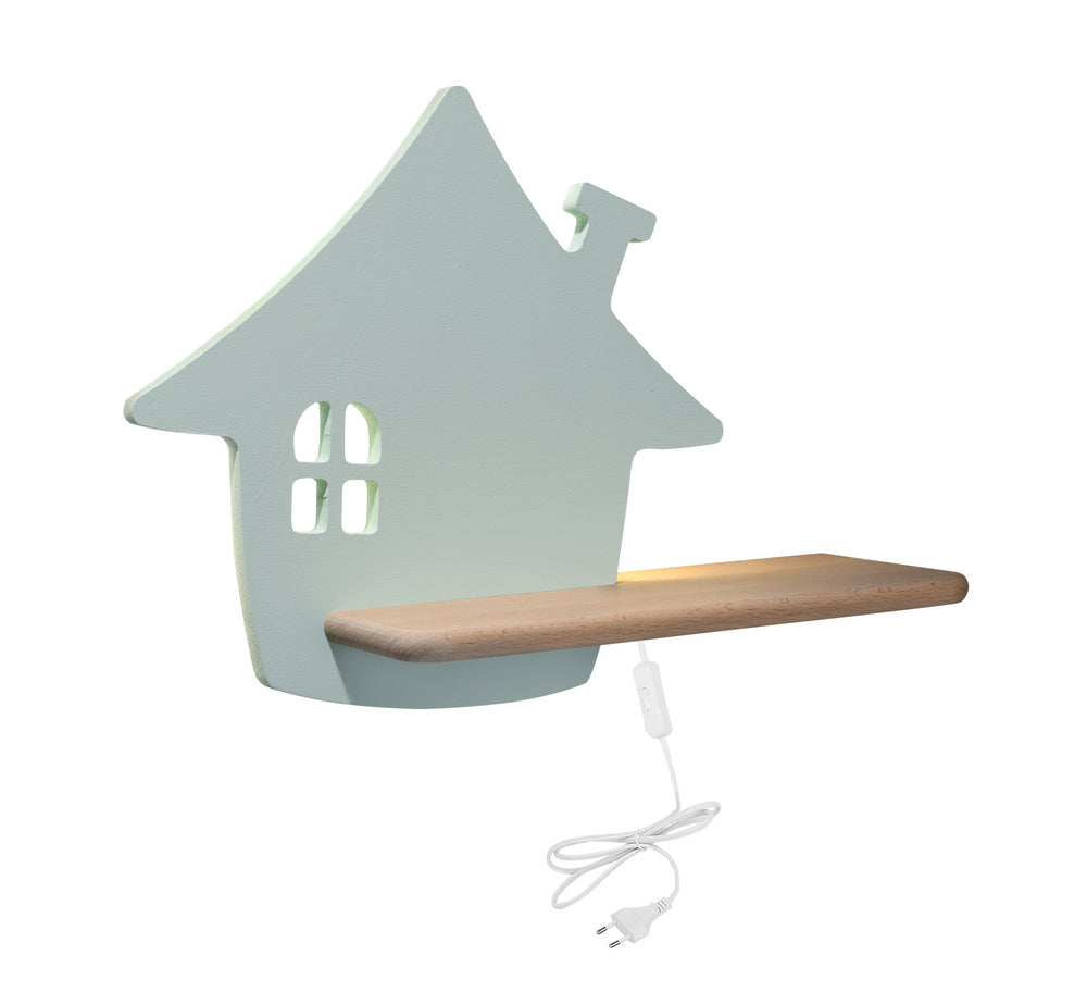 HOUSE lampa kinkiet 4W LED 4000k kp iq kids z przewodem z wł. i wtyczką miętowy