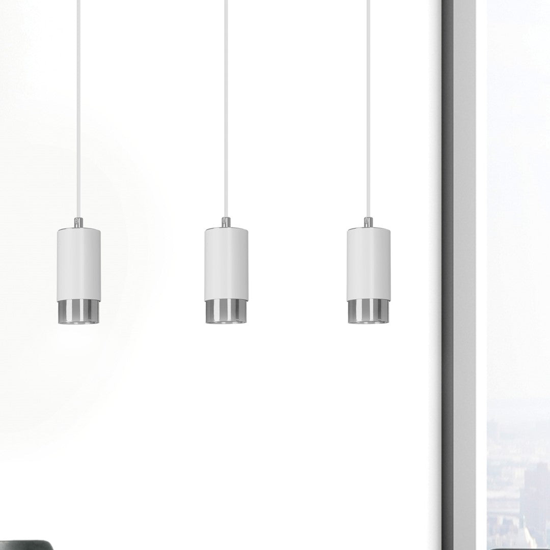 FUMIKO 3 WH/CHROME