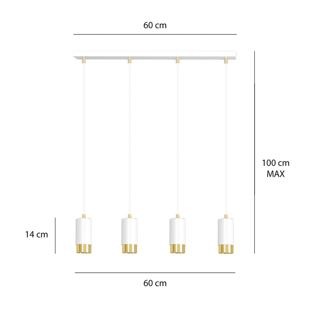 FUMIKO 4 WH/GOLD