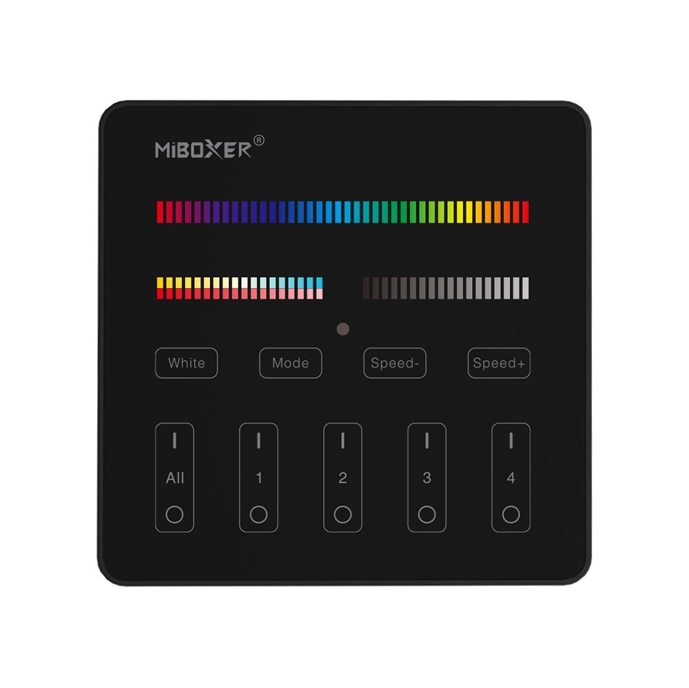 Panel naścienny dotykowy 4-strefowy RGB+CCT czarny