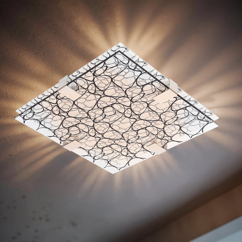 FIERA lampa sufitowa plafon 40x40 3x50W E27 kwadrat