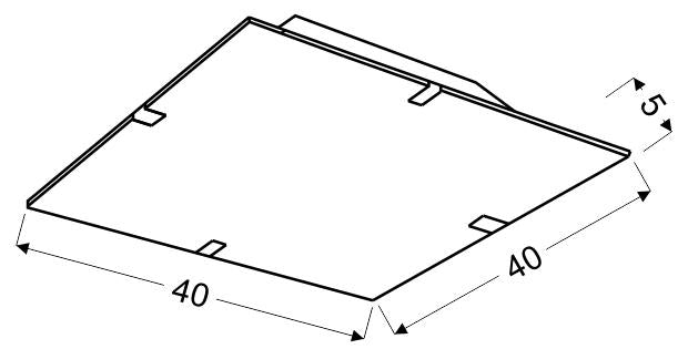 GEORGIA lampa sufitowa plafon 40x40 16W LED czerwono żółty 6500k