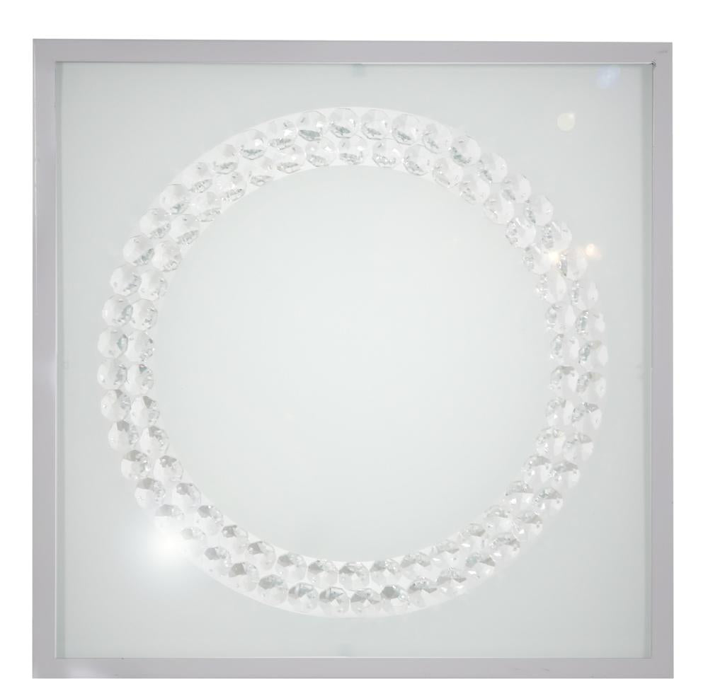 LUX lampa sufitowa plafon 29x29 16W LED 6500k satyna duży ring