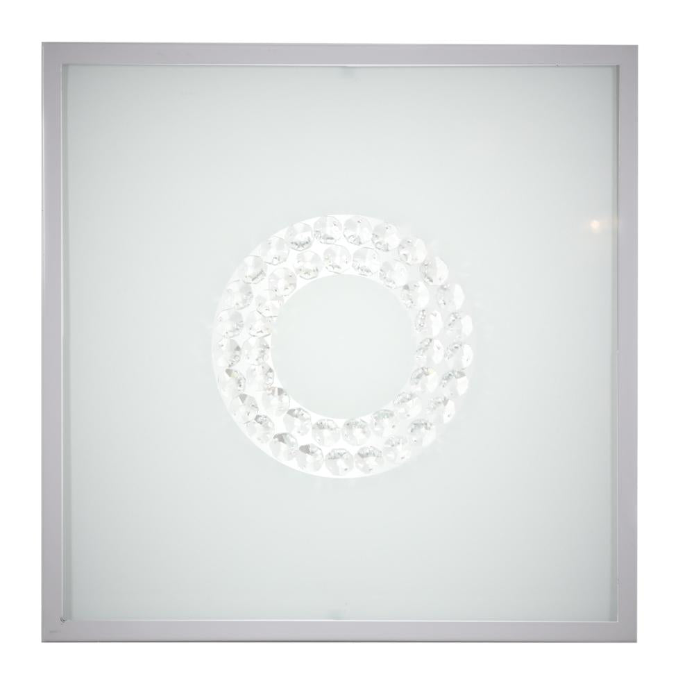 LUX lampa sufitowa plafon 29x29 16W LED 6500k satyna mały ring