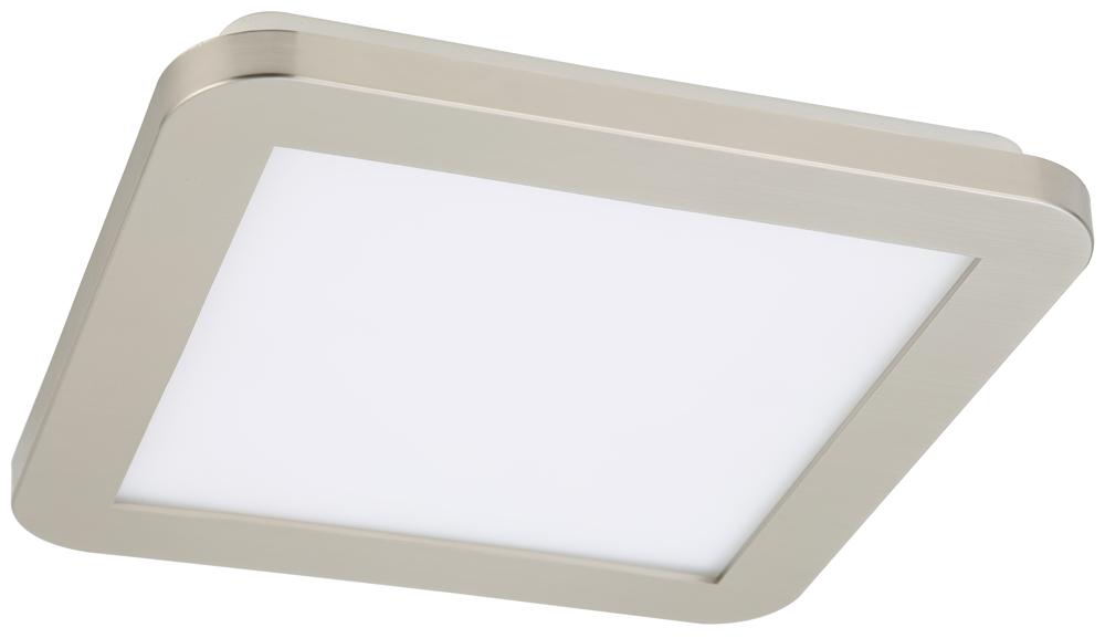 Plafon do łazienki NEXIT minimalistyczny – srebrny satynowy 22,5 cm – plafon z funkcją ściemniania LED 3000K 12W IP44
