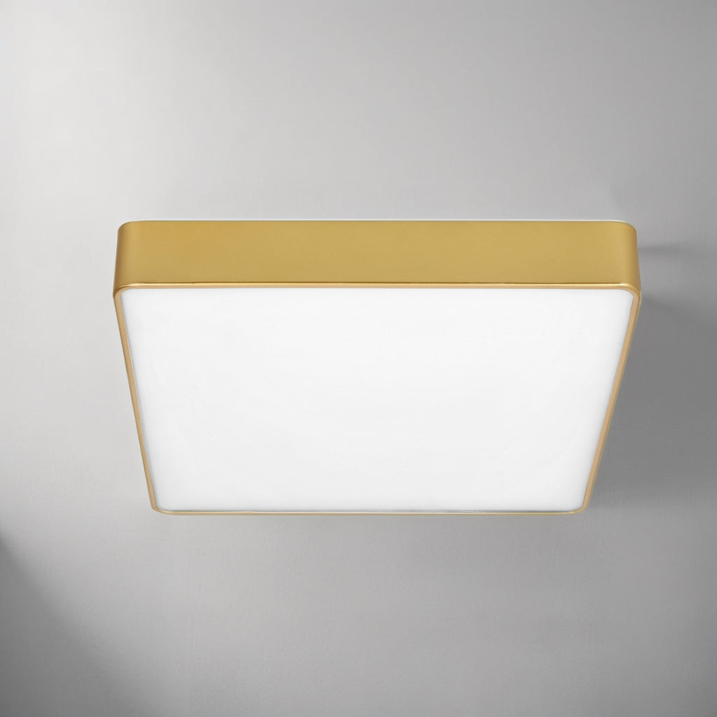QUATTRO lampa plafon kwadratowy 30x30 LED złoty IP44
