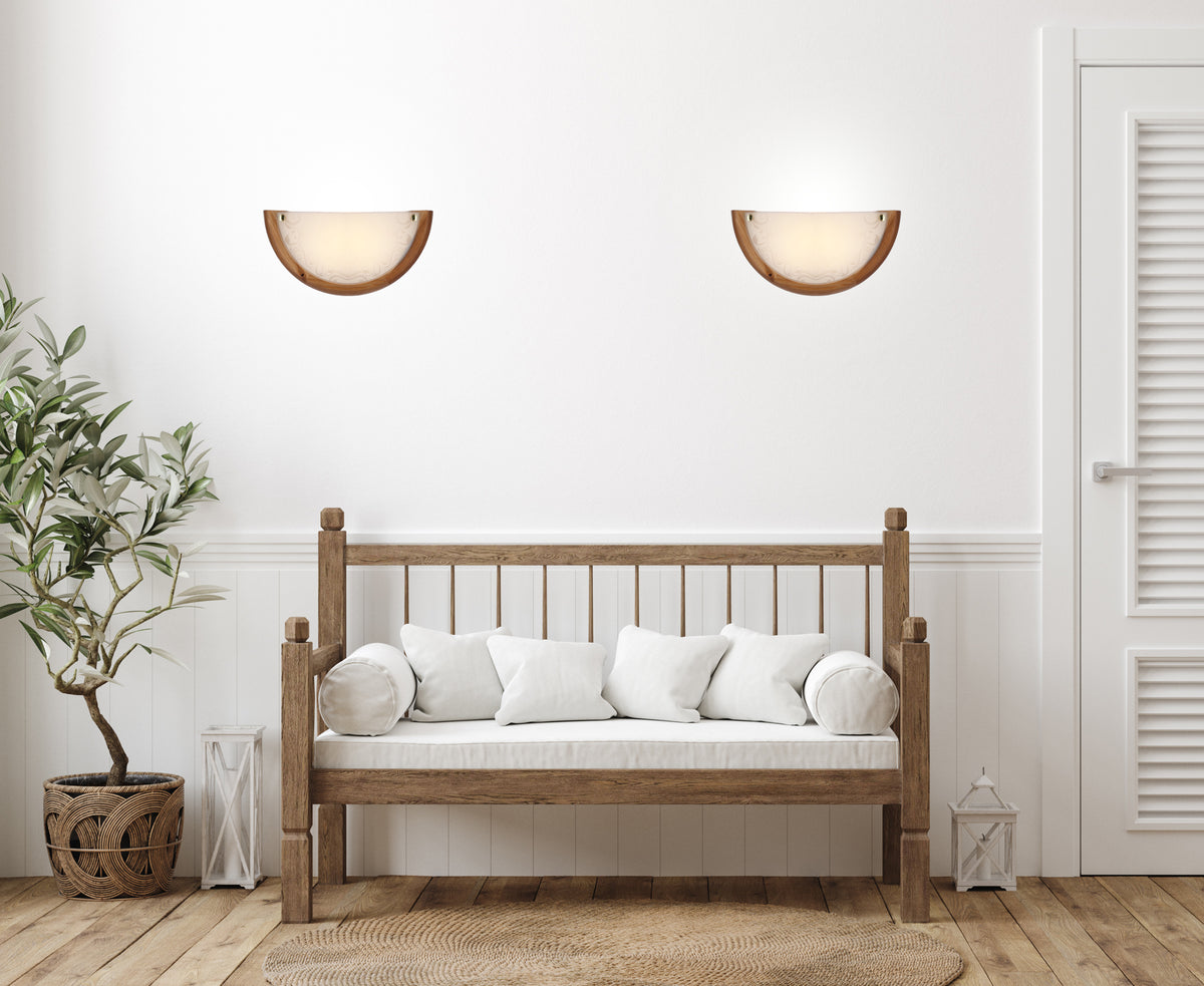 HERBA plafon 0,5 drewno standard 1x60 w E27 dąb