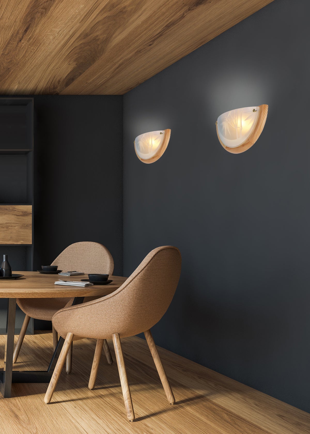 BAMBOO lampa sufitowa plafon 0,5 drewno standard 1x60 w E27 sosna