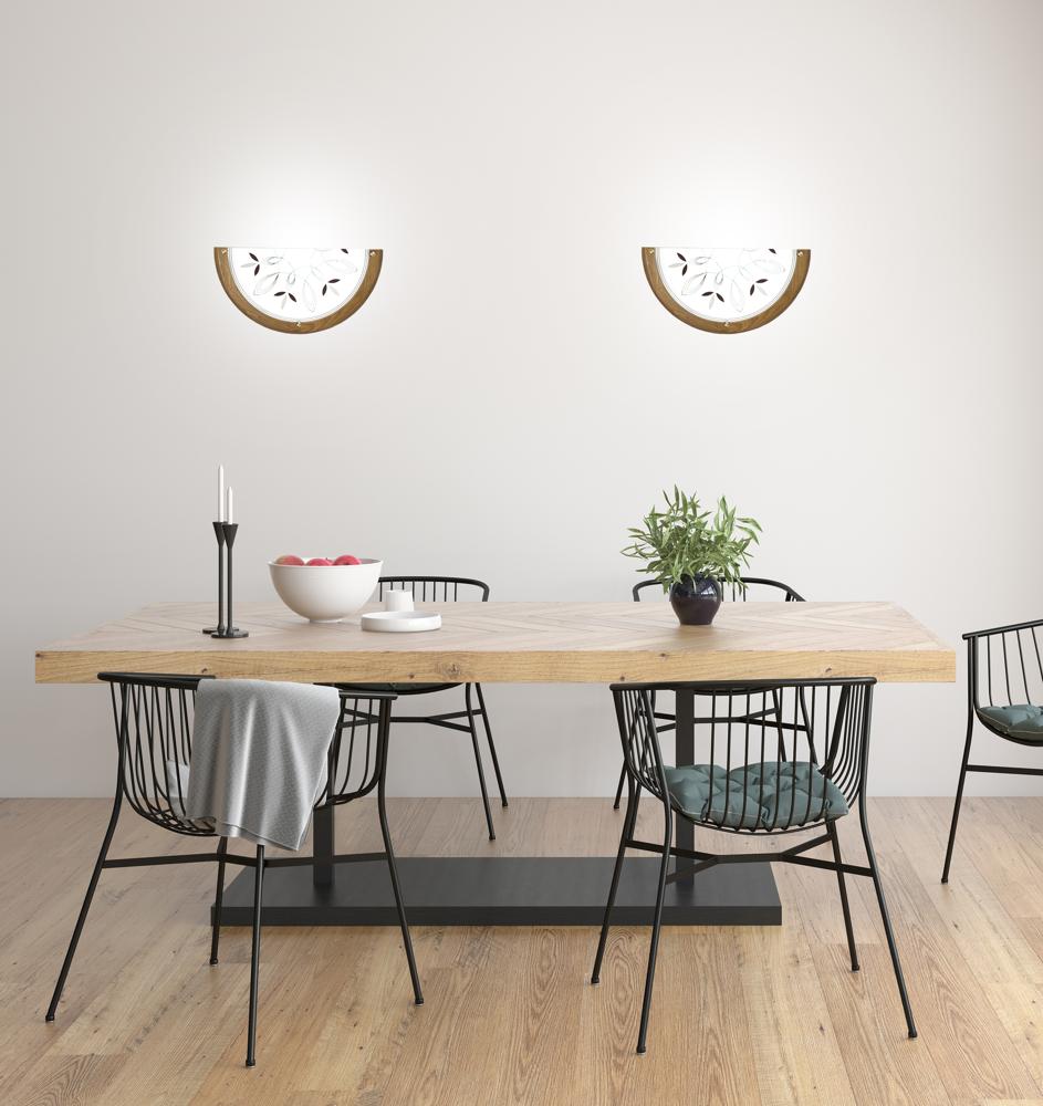 RUSTICA plafon 0,5 drewno standard 1x60 w E27 dąb indeks obi