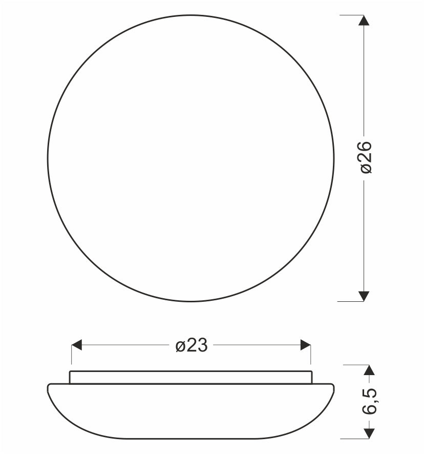 MILO lampa sufitowa plafon 12W LED 26cm biały 4000K