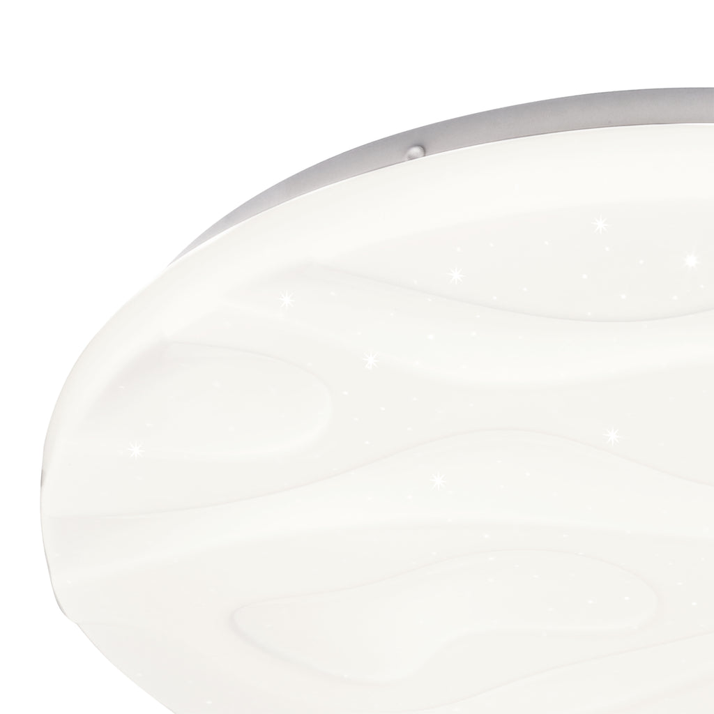 Nevada lampa sufitowa plafon biały 24W LED 38,5 cm klosz biały efect sky
