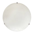MACARI lampa sufitowa plafon 30 chromowy 1x60W E27 klosz biały z wzorem