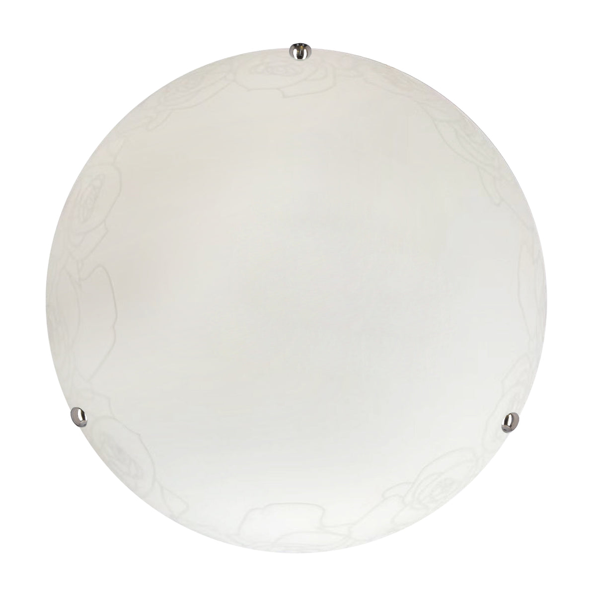 MACARI lampa sufitowa plafon 30 chromowy 1x60W E27 klosz biały z wzorem