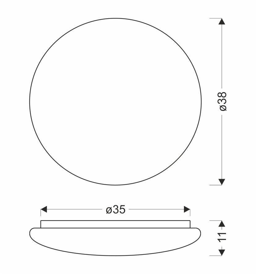 BELINA lampa sufitowa plafon 38cm 36W LED 4000k klosz biały