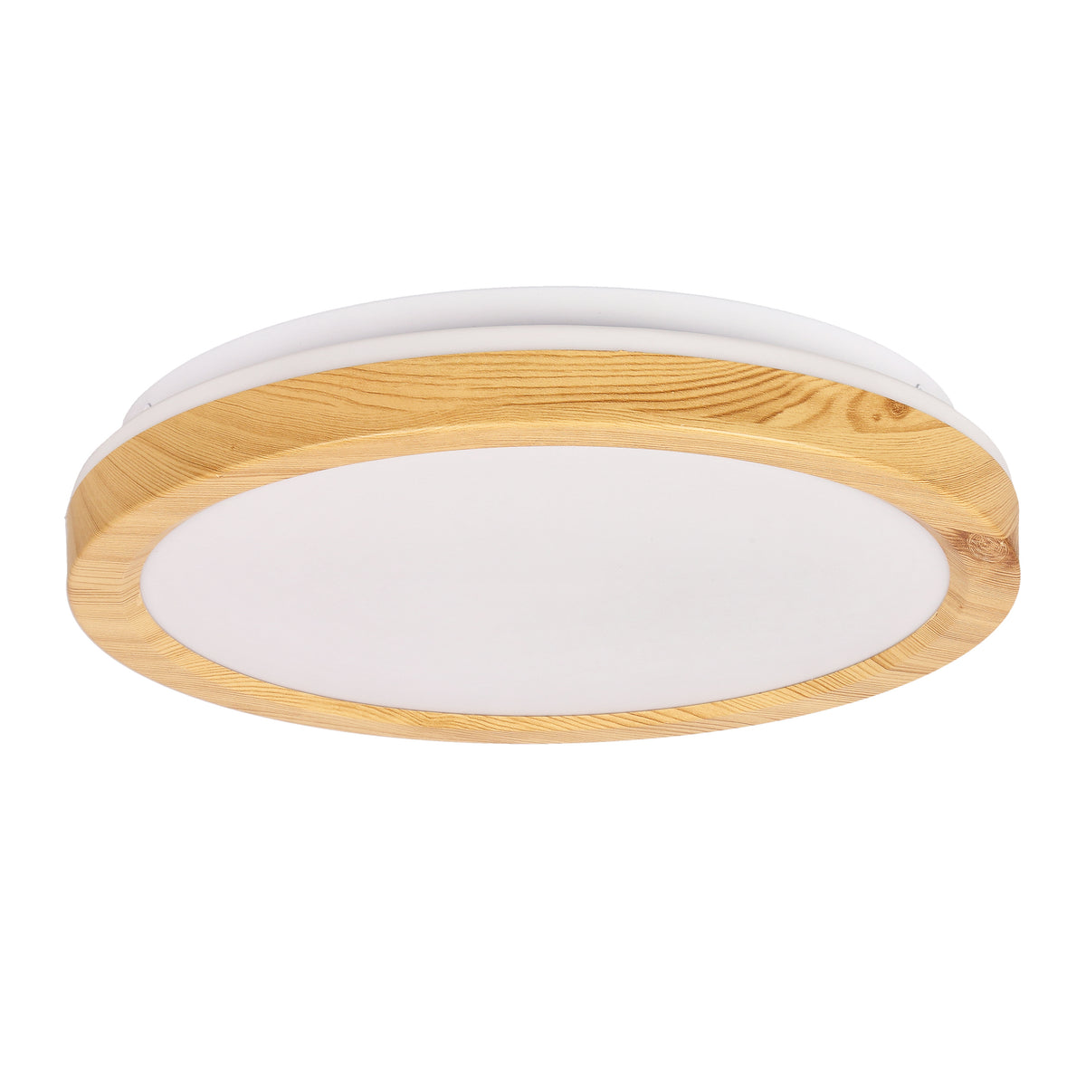 lampa sufitowa gandava plafon 18W LED biało drewniany 4000k