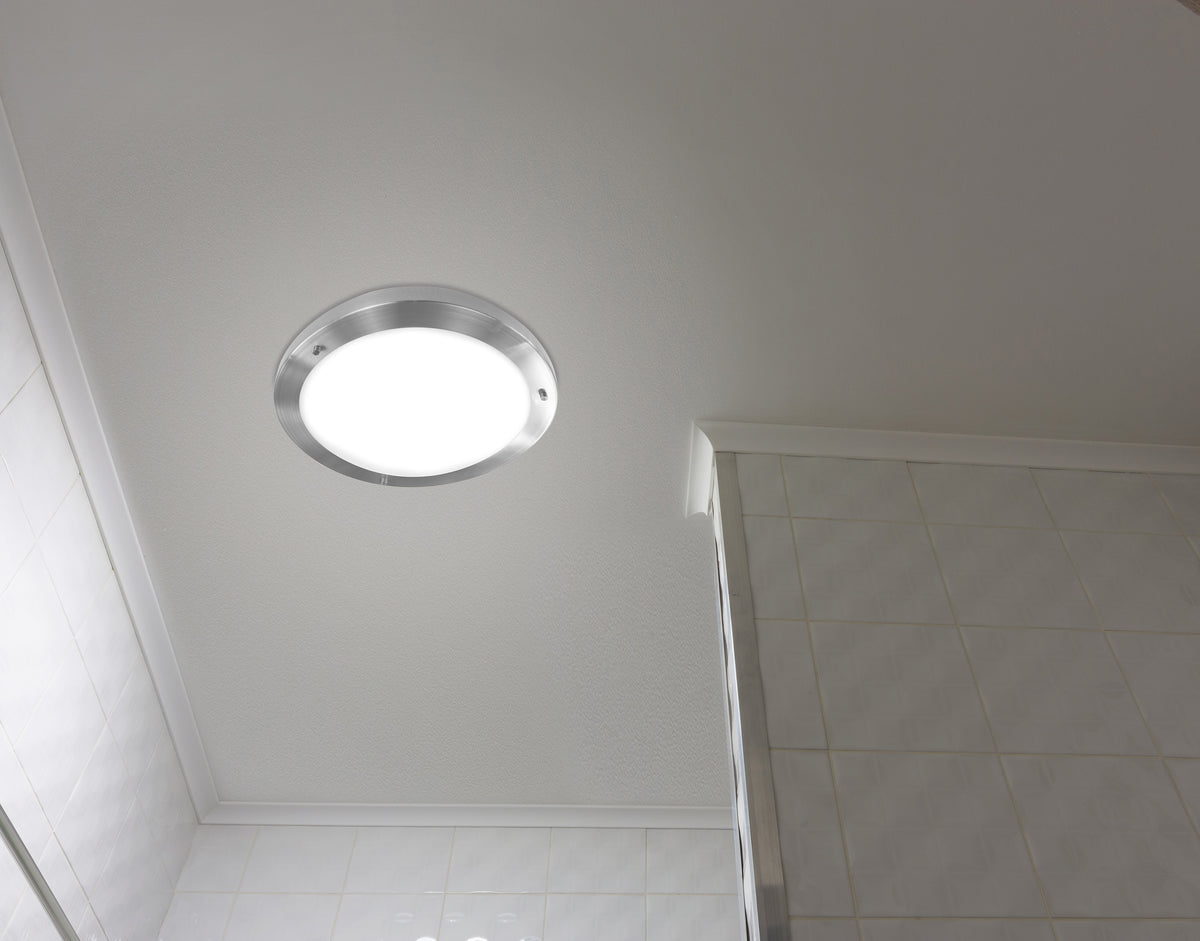 AQUILA lampa sufitowa plafon 32 1x60W E27 satyna nikiel IP44