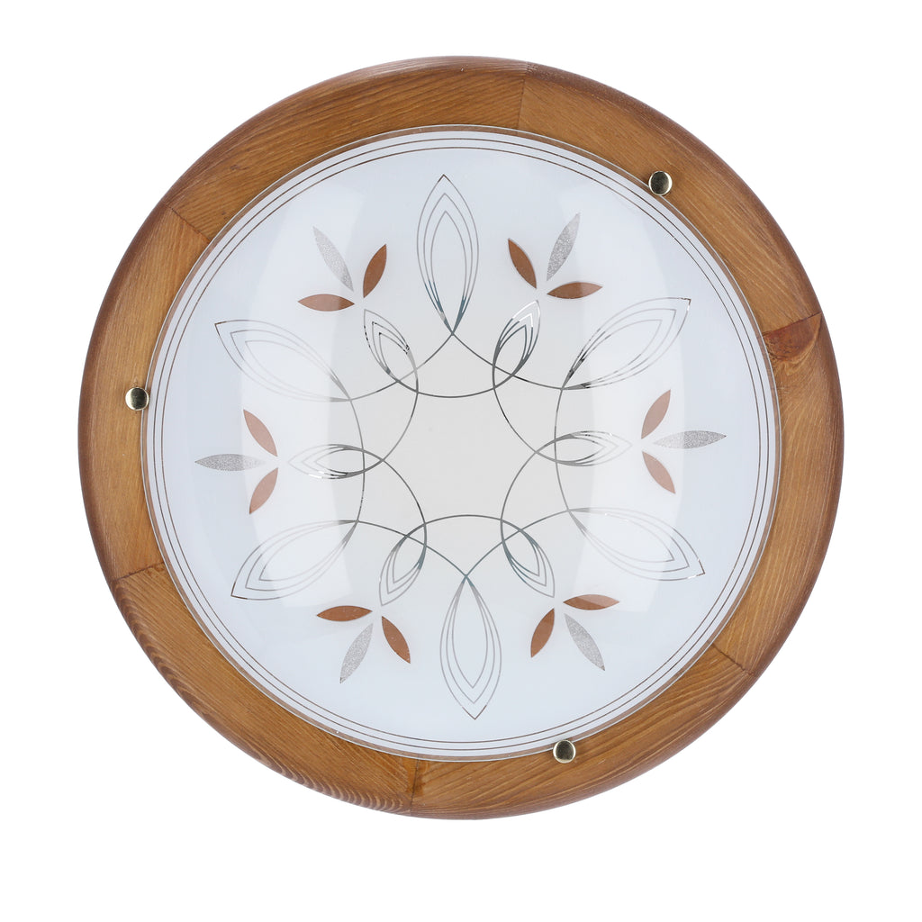 RUSTICA lampa sufitowa plafon 40 drewno standard 1x60 w E27 dąb