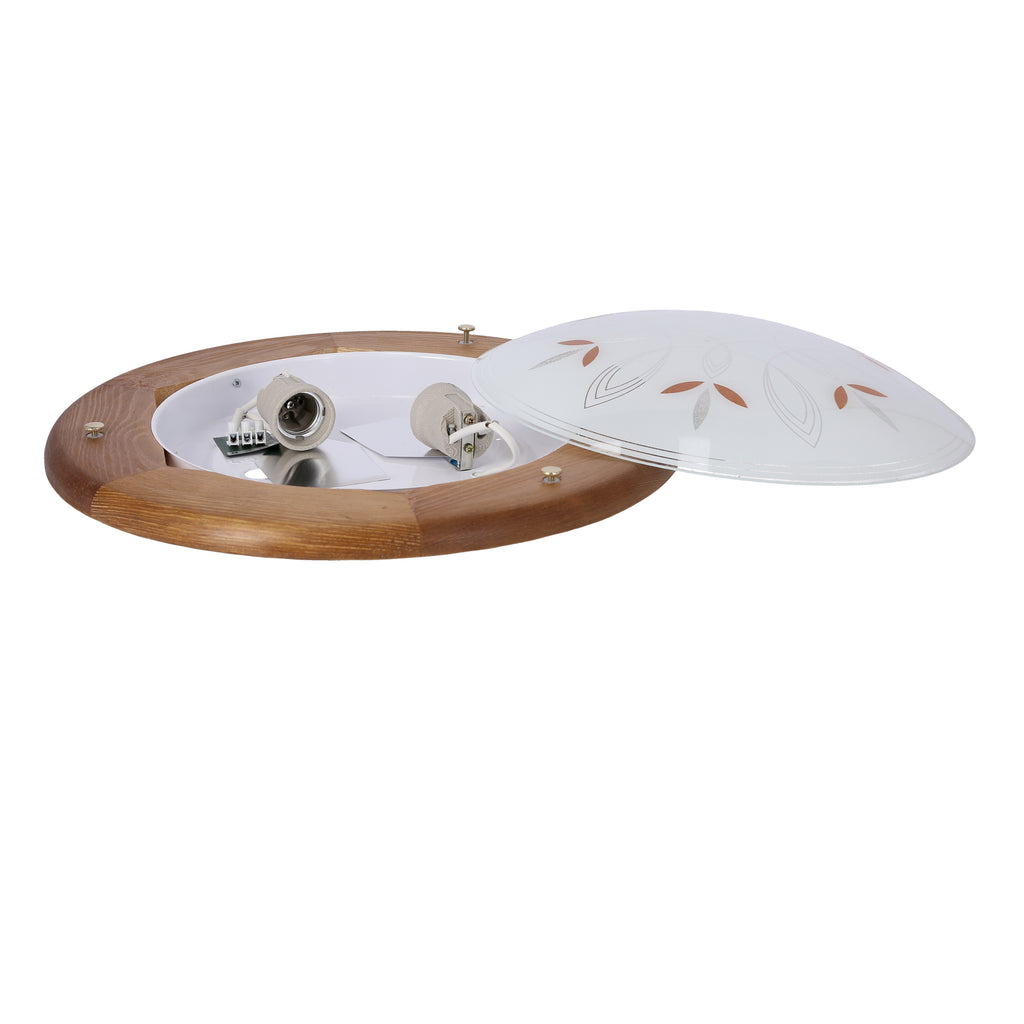 RUSTICA lampa sufitowa plafon 40 drewno standard 1x60 w E27 dąb