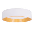 LAZIO lampa sufitowa plafon biało drewniany 24W LED 40 cm klosz biały