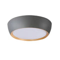 ABRUZZO lampa sufitowa plafon szaro drewniany 24W LED 40x32 cm klosz biały