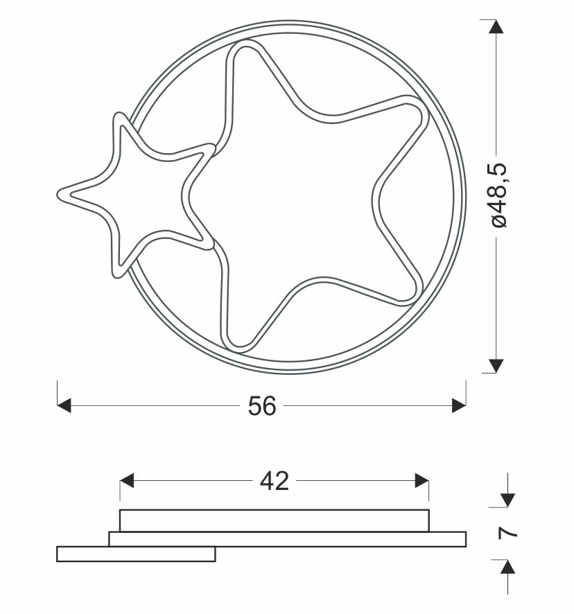 ASTRE lampa sufit. plafon brązowy+biały 36W LED 3000-6500K klosz biały z pilotem