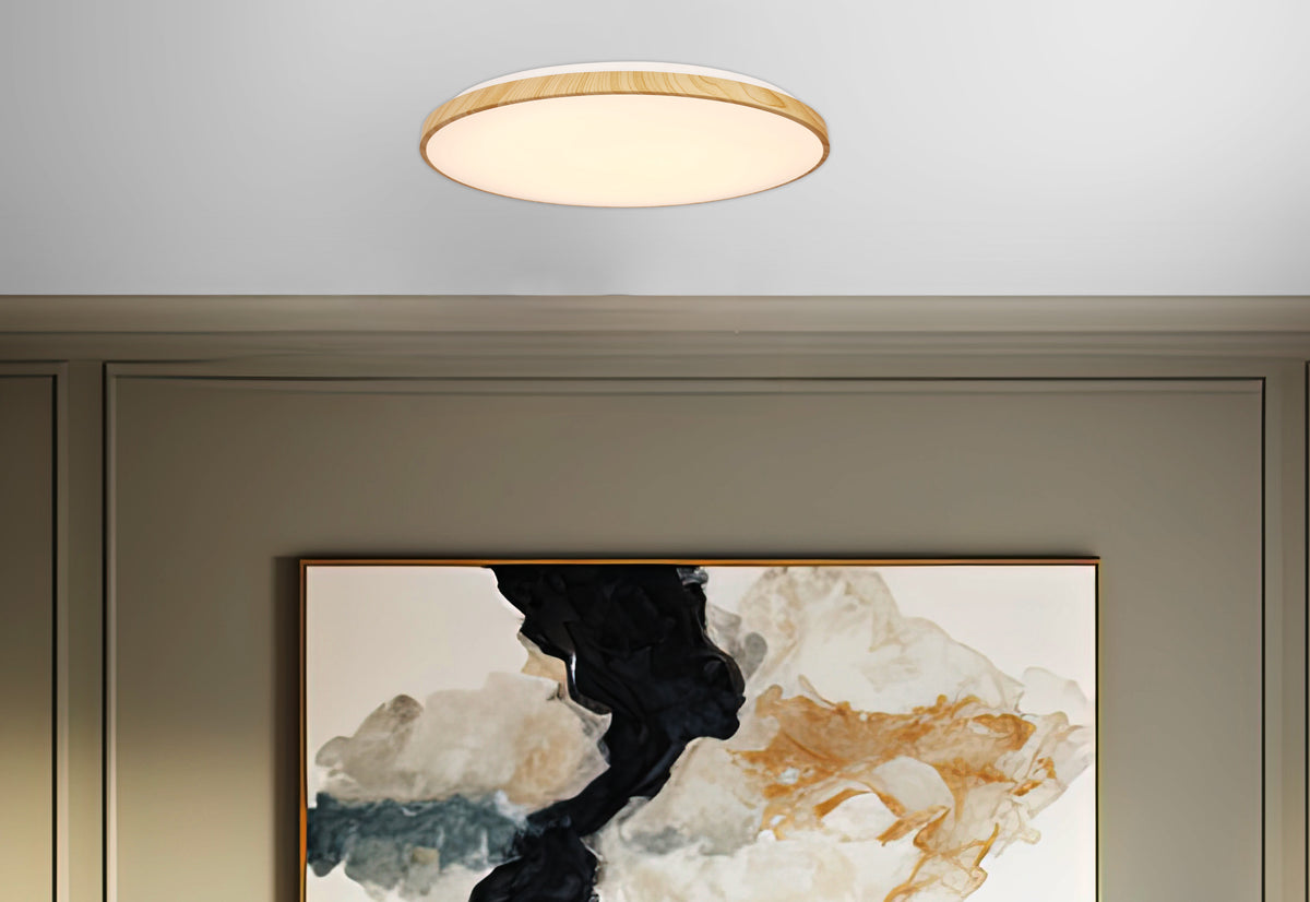 TENS lampa sufitowa plafon drew. LED 3000/4000/6000K 59cm klosz biały, pilot