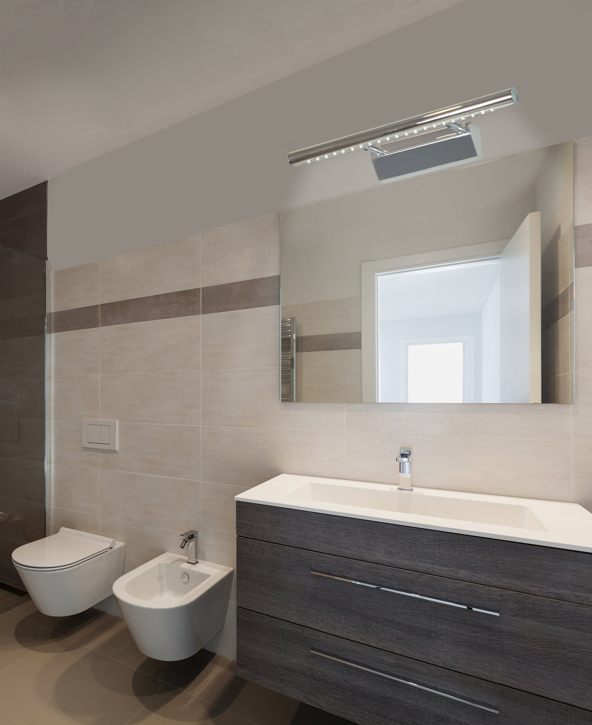 FORTE LED 2 lampa kinkiet 5W LED rurka okrągła chrom