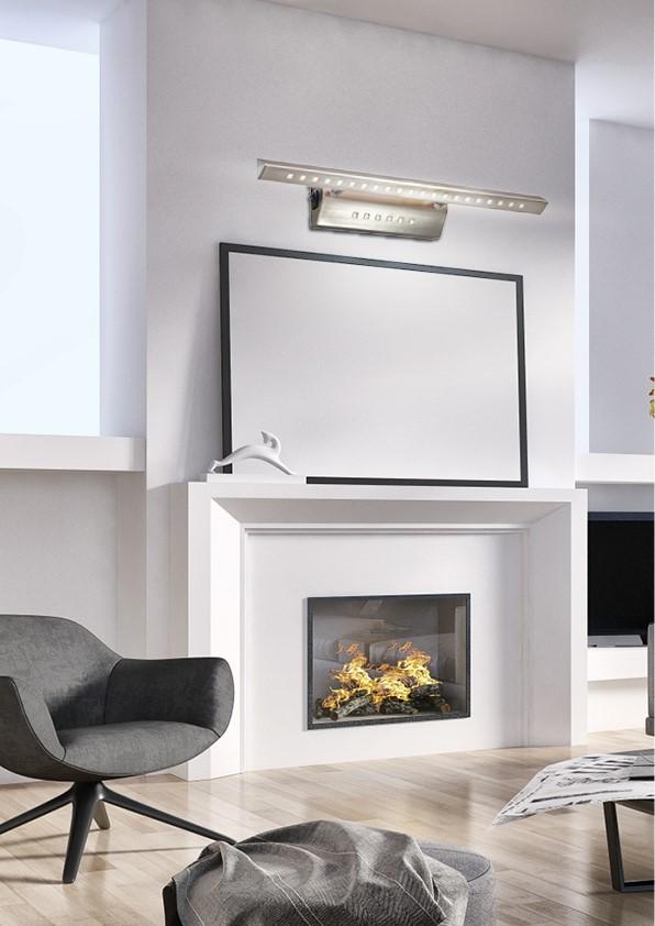 FORTE LED 3 lampa kinkiet LED rurka trójkątna z wyłącznikiem satyna