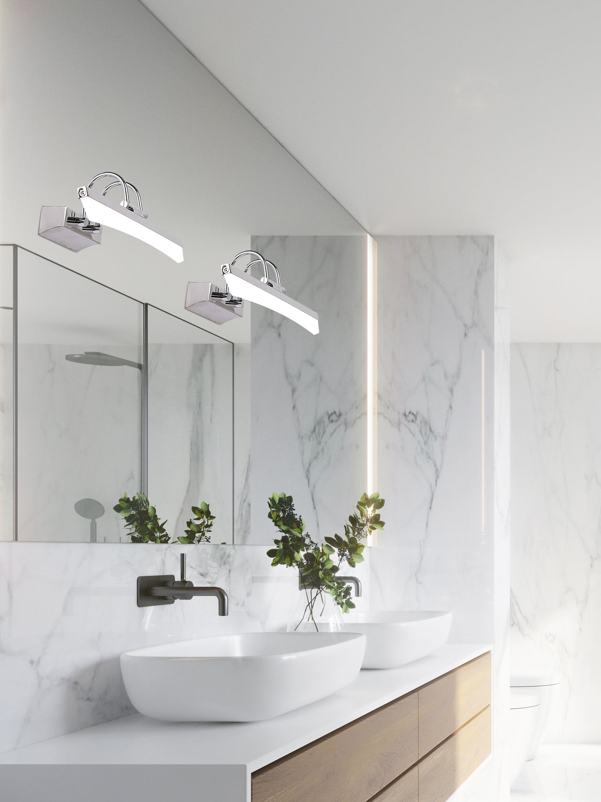 GLORY lampa kinkiet 7W LED chrom
