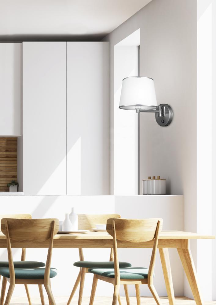 IBIS lampa kinkiet 1x40W E14 satyna