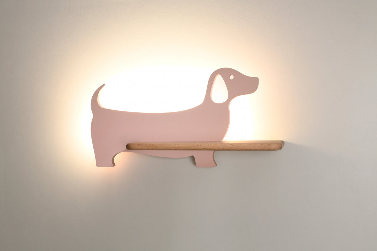 Dog lampa kinkiet 5W LED 4000k iq kids różowy
