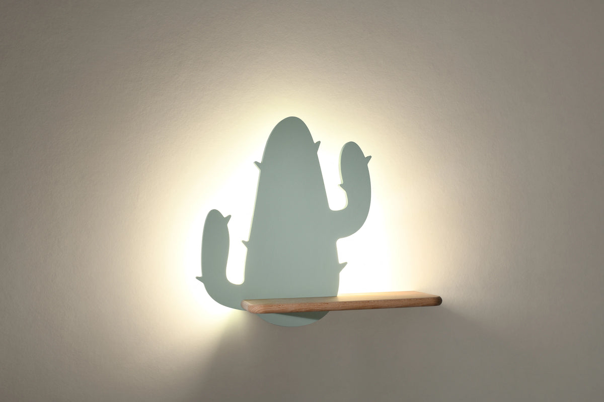 CACTUS 2 lampa kinkiet 4 LED 4000k iq kids z przew zielony