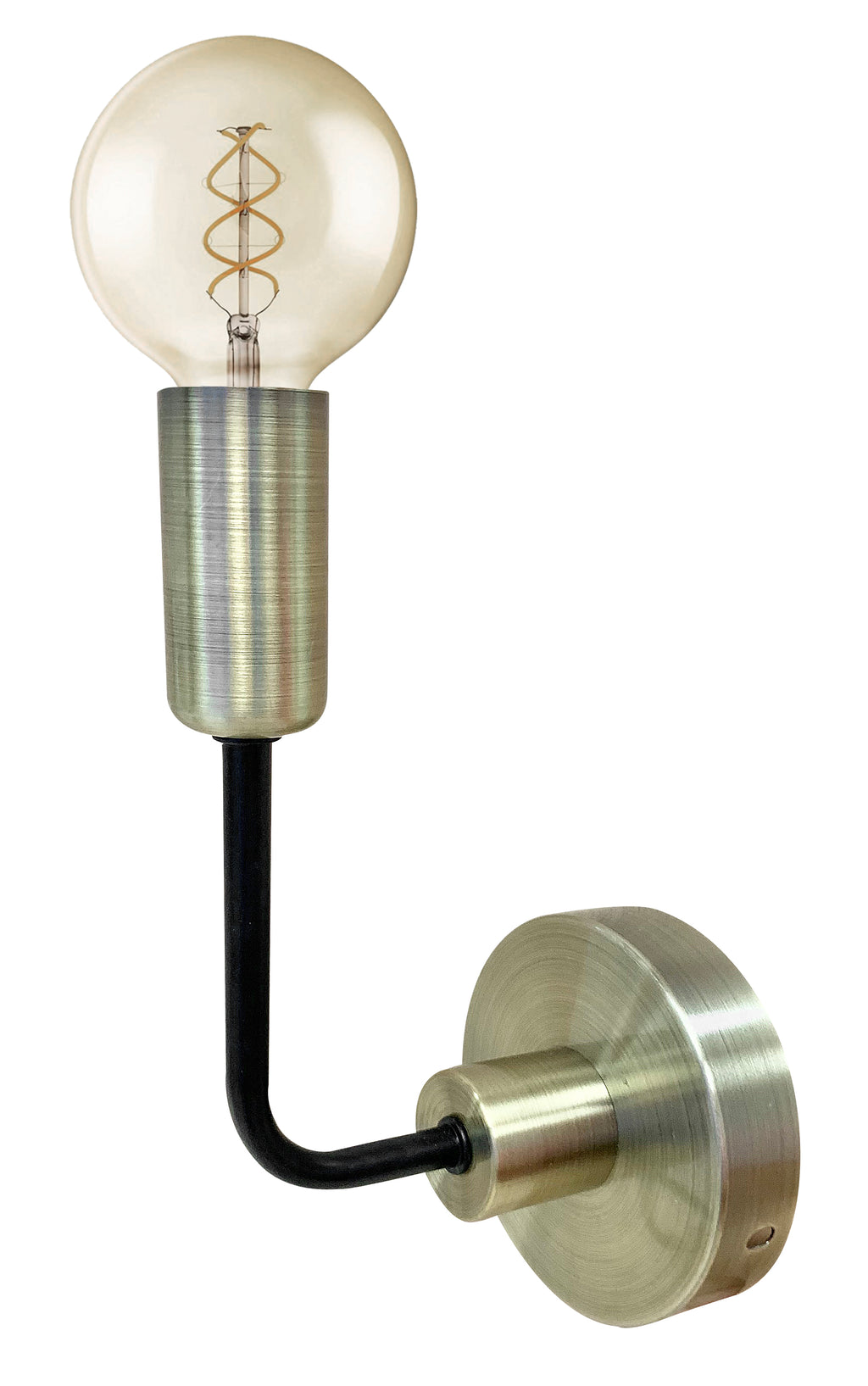 Saga lampa kinkiet patyna+matowy czarny 1x40W E14