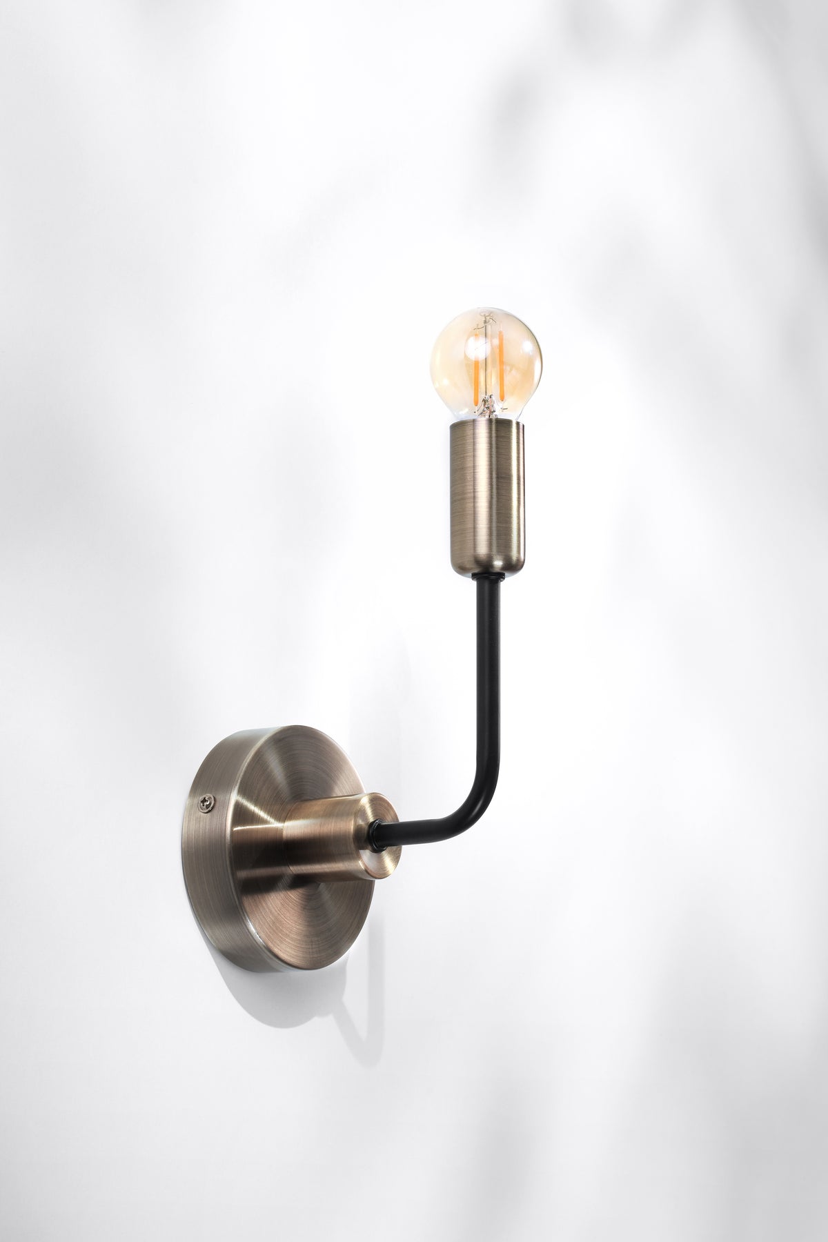 Saga lampa kinkiet patyna+matowy czarny 1x40W E14