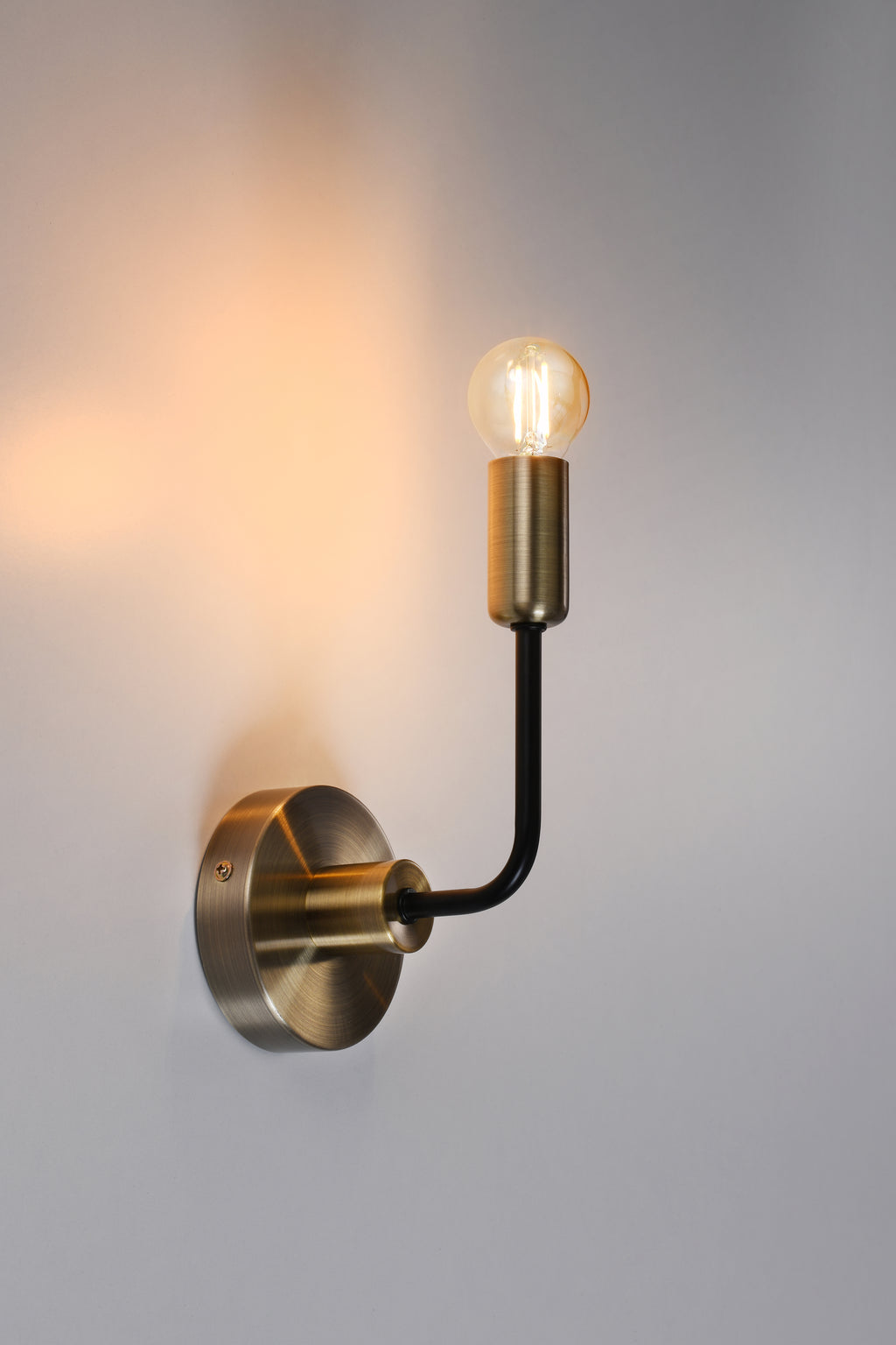 Saga lampa kinkiet patyna+matowy czarny 1x40W E14
