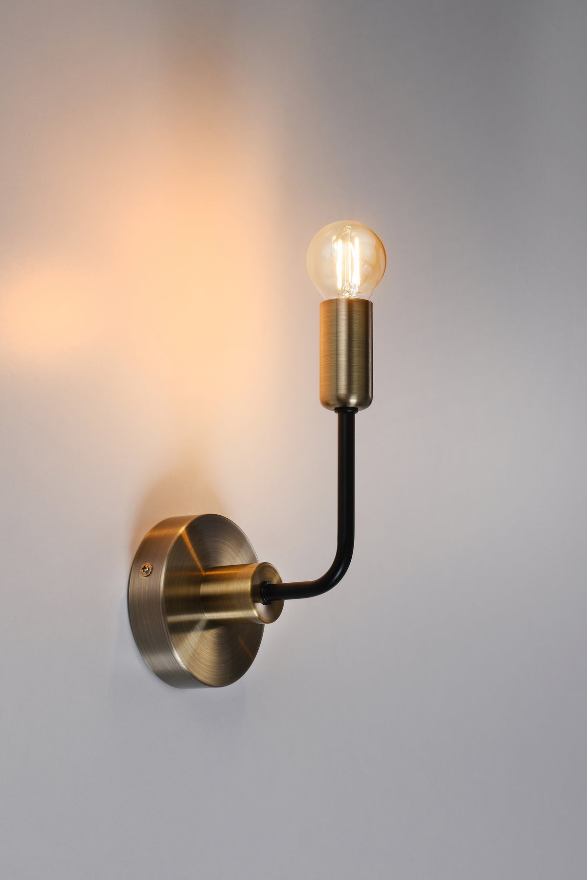 Saga lampa kinkiet patyna+matowy czarny 1x40W E14
