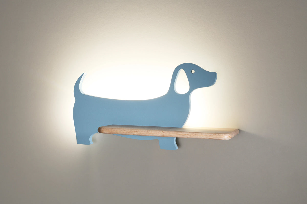DOG lampa kinkiet 5W LED 4000k iq kids z przew niebieski
