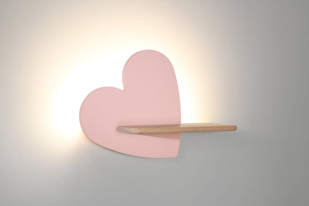 Heart lampa kinkiet 5W LED 4000k iq kids różowy