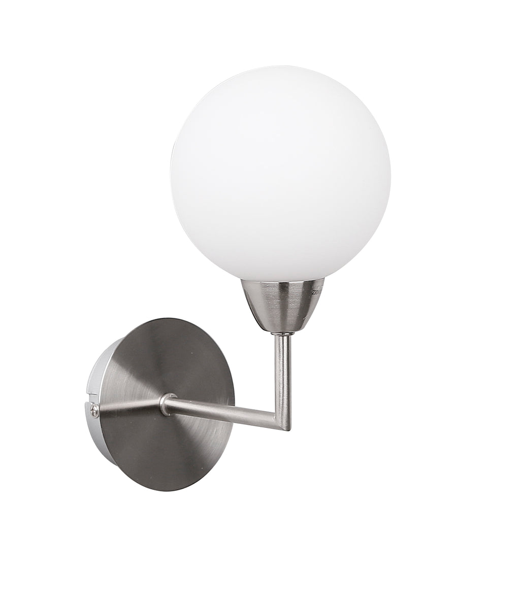 Logos lampa kinkiet satyna 1x25W G9 klosz biały