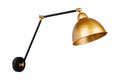 Truck lampa kinkiet czarny+złoty 1x40W E27 klosz złoty