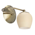 Serano lampa kinkiet patynowy 1x60W E27 klosz kremowy
