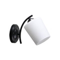 ESNYR lampa kinkiet chromowy+czarny 1x40 E27 klosz biały