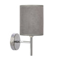 YAN lampa kinkiet chromowy 1x40W E14 abażur grafitowy
