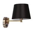 IBIS lampa kinkiet patynowy 1x40W E14 abażur czarny