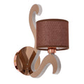 AMBROSIA 3 lampa kinkiet 1x40W E14 + 6W LED miedziany