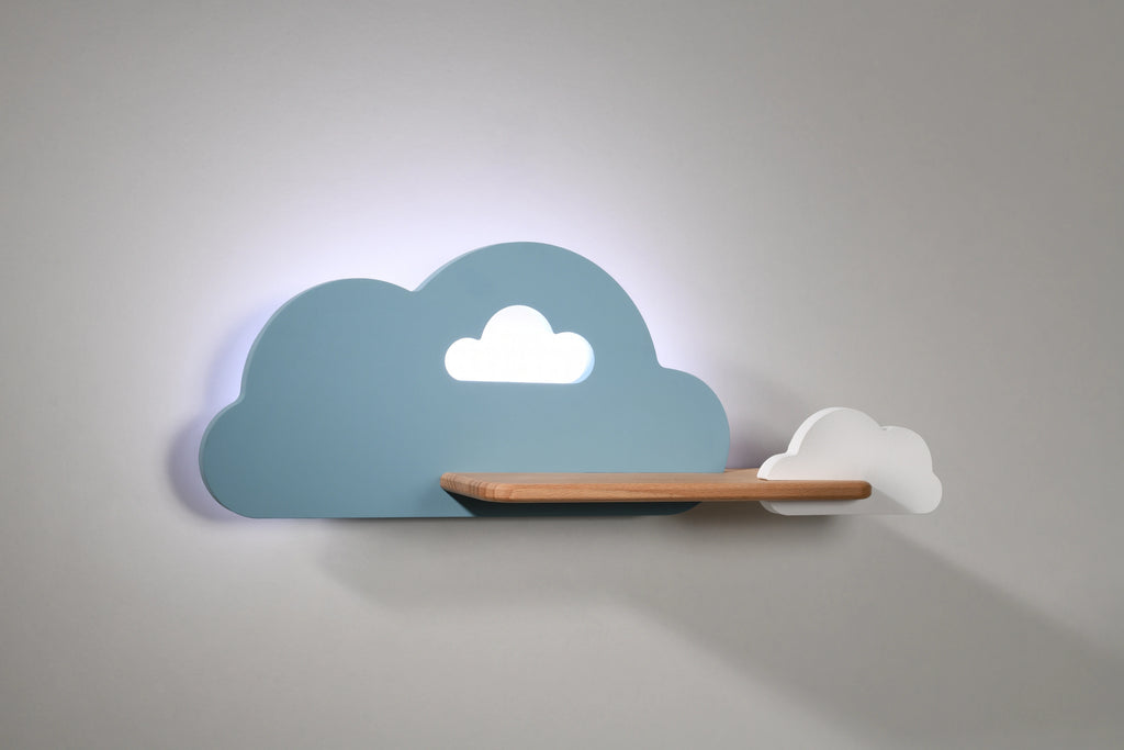 lampa cloud kinkiet ścienny 5W LED iq kids niebieski+biały