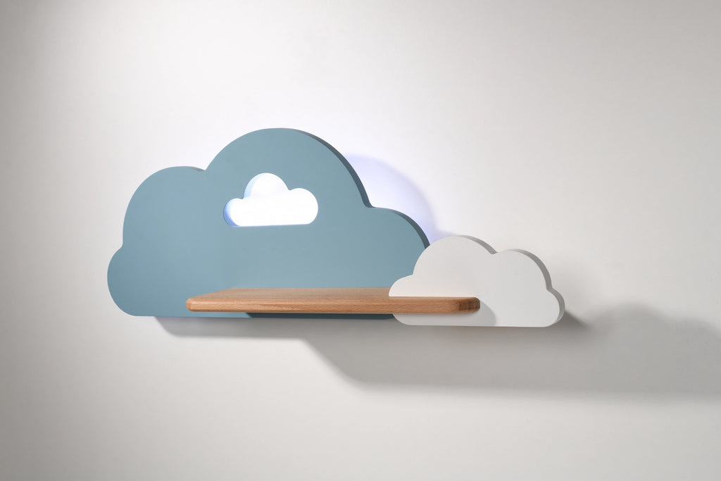 lampa cloud kinkiet ścienny 5W LED iq kids niebieski+biały