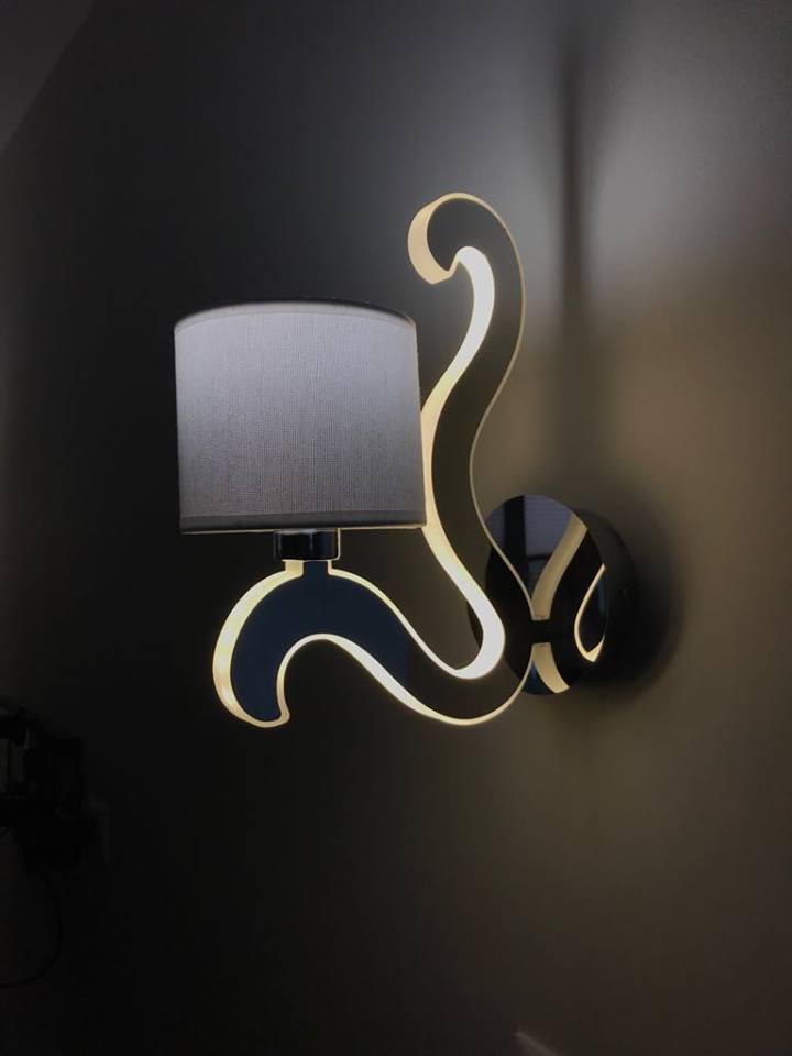 AMBROSIA 1 lampa kinkiet 1x40W E14 + 6W LED chrom
